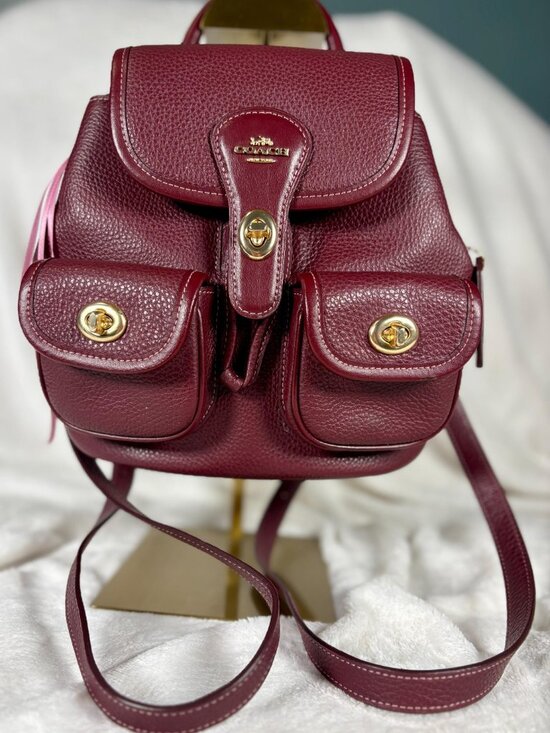 Coach Hadley Backpack in Deep Burgundy